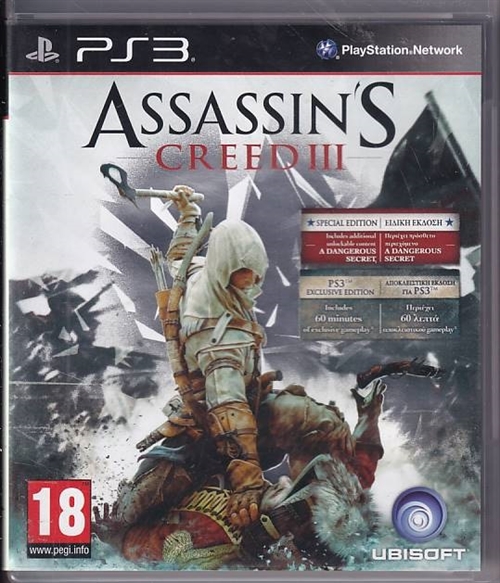 Assassins Creed III Special Edition - PS3 (B Grade) (Genbrug)